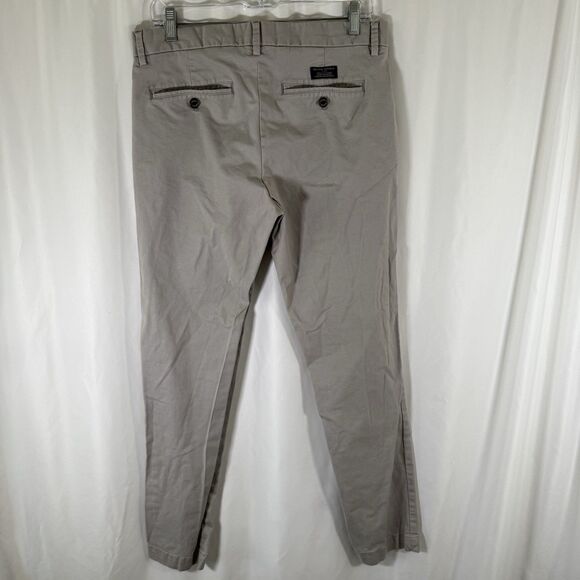Banana Republic Mason Chino Men's 31x32 Grey Flat Front Cotton Blend Pockets - Picture 7 of 12